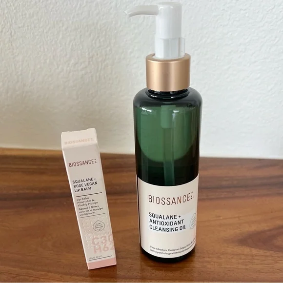 Biossance Squalane + Rose Lip Balm & Squalane Antioxidant Cleansing Oil set - Picture 8 of 8